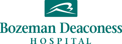 Logo featuring Bozeman Deaconess Hospital's name in green text with a stylized mountain design above. Simple, modern design on a white background.